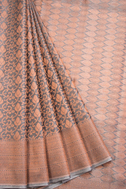 Grey South Silk Cotton Saree 10069885 - Avishya