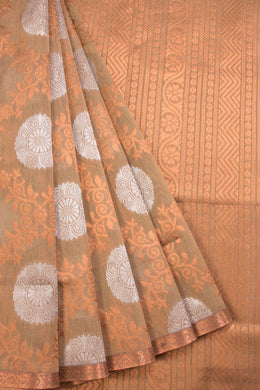 Brown South Silk Cotton Saree 10069888