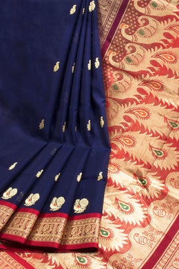 Blue Madurai Silk Cotton Saree 10069898 - Avishya