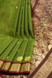 Green Madurai Silk Cotton Saree 10069900 - Avishya