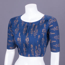 Blue Handblock Printed Cotton Blouse 10069791 - Avishya