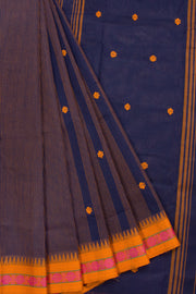 Blue Handloom Chettinad Cotton Saree 10070013 - Avishya