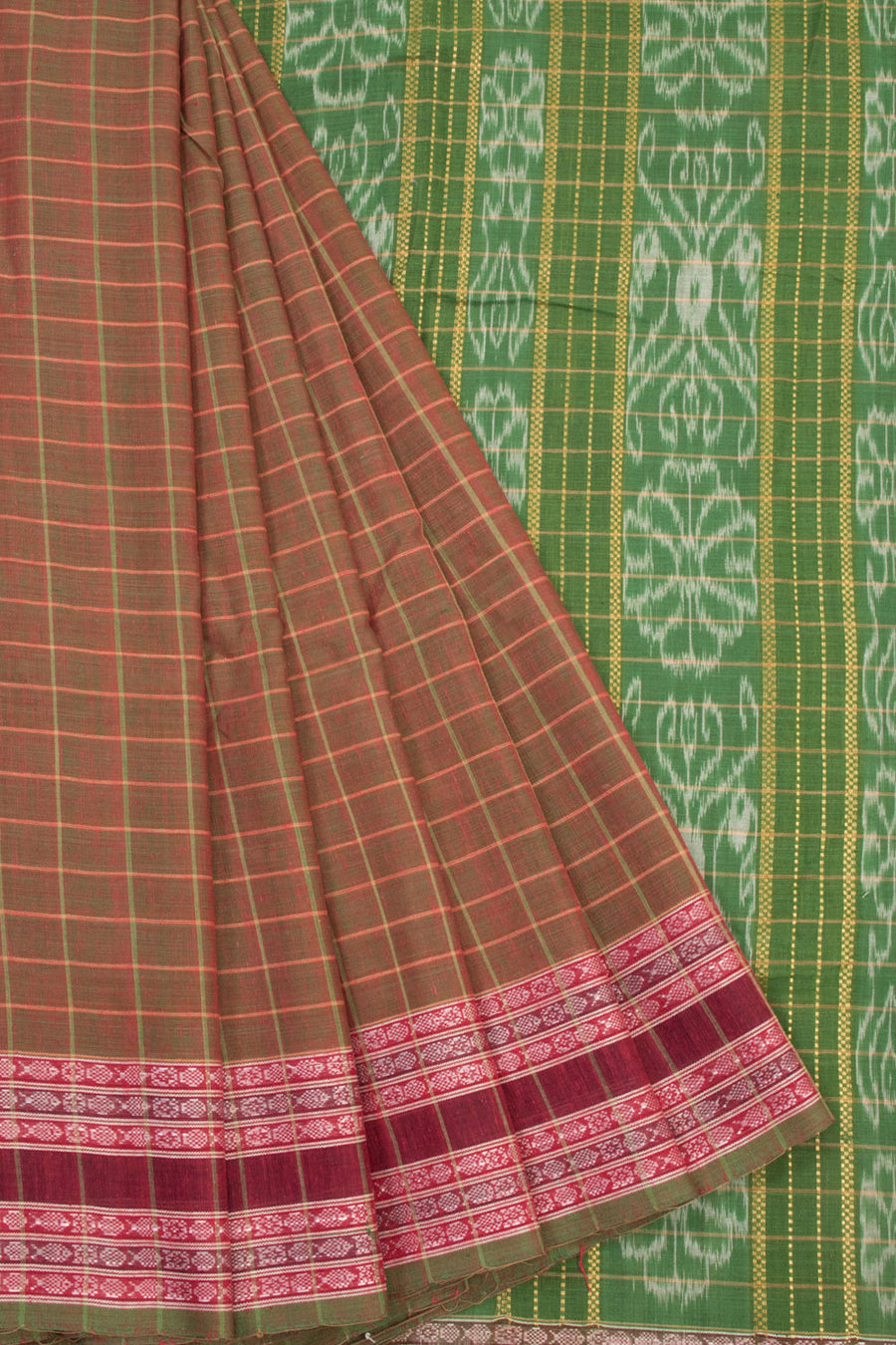 Dual Tone Handloom Odisha Cotton Saree