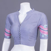 Coin Grey Batik Hand painted Cotton Blouse 