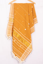Mustard Yellow Bhujodi Kala Cotton Dupatta 10070542 - Avishya