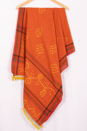 Orange Bhujodi Kala Cotton Dupatta 10070545 - Avishya