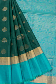 Green Handloom Kanjivaram Silk Saree 