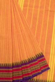 Yellow Handloom Kanchi Cotton Saree 10070918