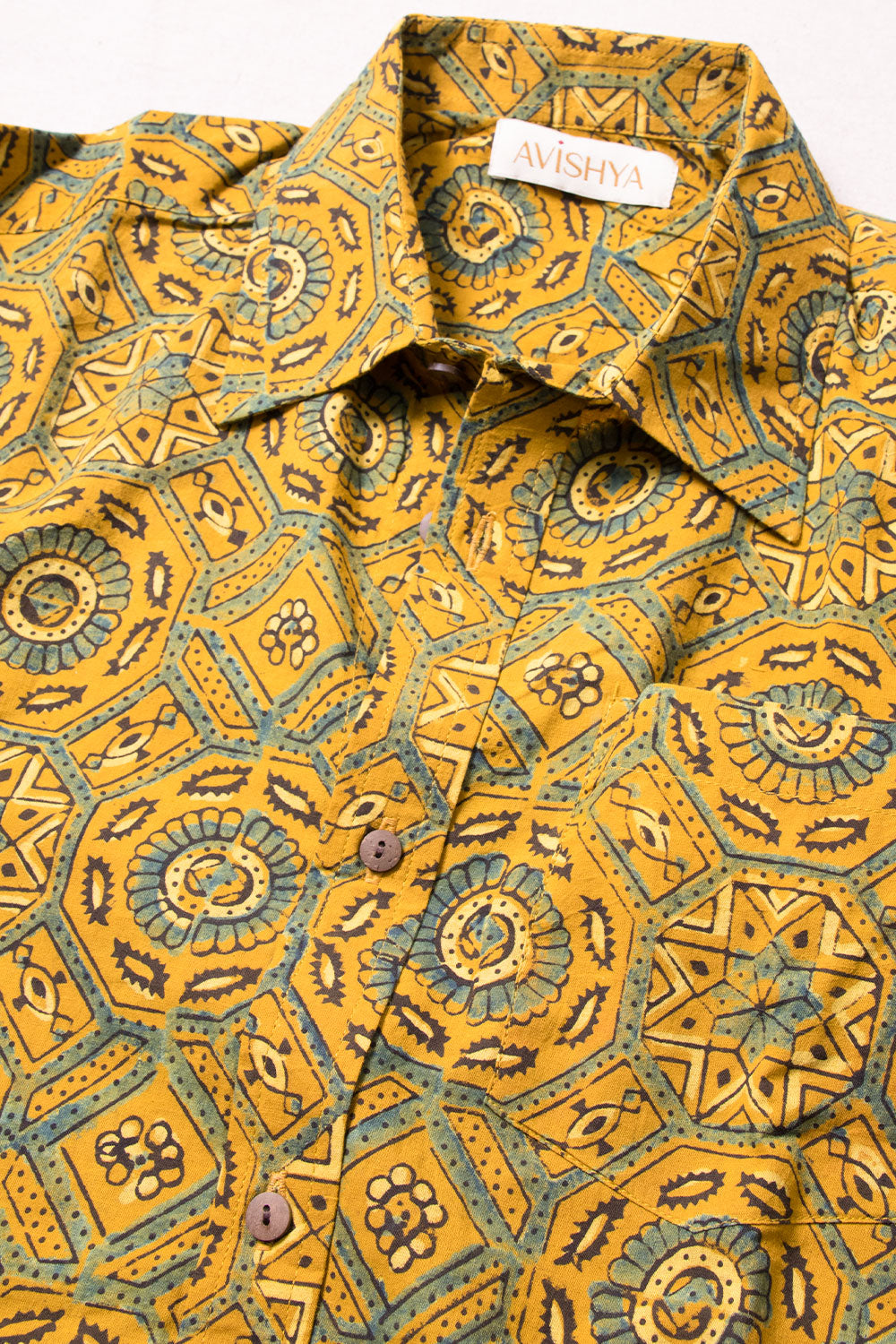 MULTI LEAF AJRAKH SHIRT