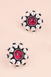 Oxidised Stud Earring