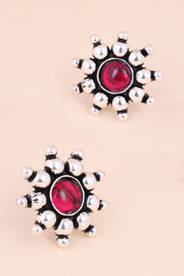 Oxidised Stud Earring