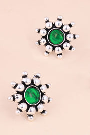 Oxidised Stud Earring