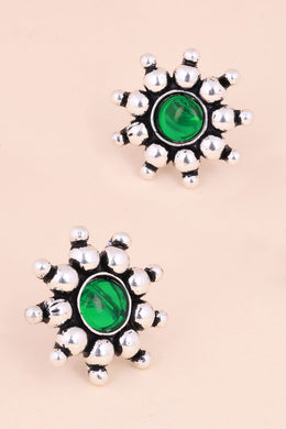 Oxidised Stud Earring