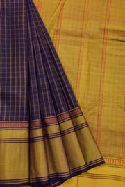Blue Threadwork Kanjivaram Silk Saree