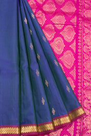 Blue Light Weight Kanchipuram Pure Silk Saree 10072797