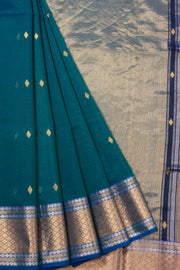 Green Handloom Maheshwari Saree 10073132