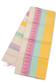 Cream Handloom Maheshwari Saree 10073710