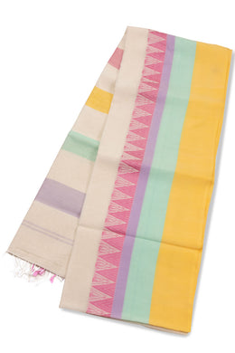 Cream Handloom Maheshwari Saree 10073710