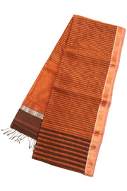Brown Handloom Maheshwari Saree 10073720