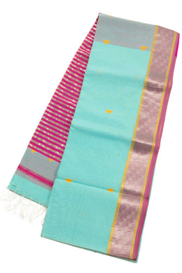 Blue Handloom Maheshwari Saree 10073721