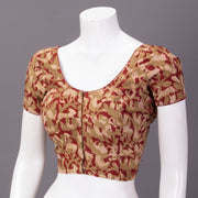 Red Hand Block Vanaspathi Printed Cotton Blouse 10074478