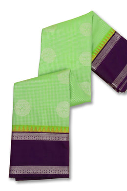 Green Lightweight Fancy Kanjivaram Silk Saree with Contrast Pallu 10074880