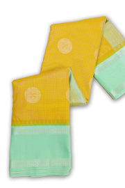 Yellow Lightweight Fancy Kanjivaram Silk Saree with Contrast Pallu 10074881
