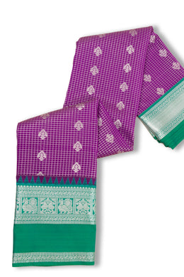 Purple Lightweight Fancy Kanjivaram Silk Saree with Contrast Pallu 10074882