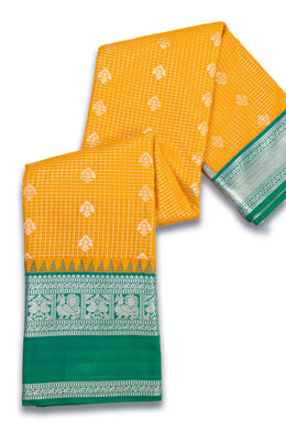 Yellow Lightweight Fancy Kanjivaram Silk Saree with Contrast Pallu 10074884
