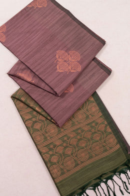 Brown Jute Weave Kanjivaram Vegan Silk Saree 10074644