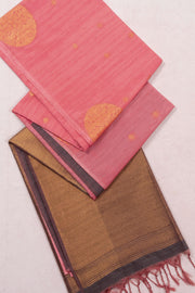 Peach Jute Weave Kanjivaram Vegan Silk Saree 10074646