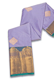 Lavender Kanjivaram Vegan Silk Saree with Contrast Pallu 10074872