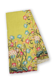 Green Printed Kalamkari Semi Tussar Silk Saree 10074915