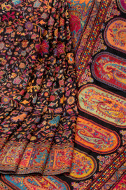 Black Handloom Kashmir Kani Silk Saree 10075404