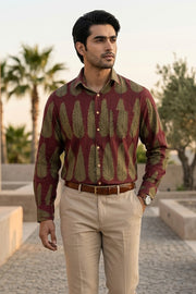 Maroon Bagh Printed Full Sleeve Men's Cotton Shirt 10075448