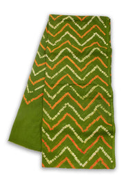 Green Bandhani Mulmul Cotton Saree 10075492