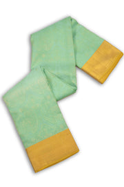 Turquoise Green Nakashi Kanjivaram Silk Saree 10075523