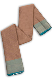 Vintage Brown Kanjivaram Vegan Silk Saree 10075557