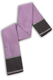 Kanjivaram Vegan Viscose Silk Saree Purple Color Block Design 10075558