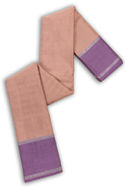 Kanjivaram Vegan Viscose Silk Saree French Beige Color Block Design 10075559