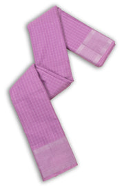 Kanjivaram Vegan Viscose Silk Saree Lavender Color Block Design 10075563