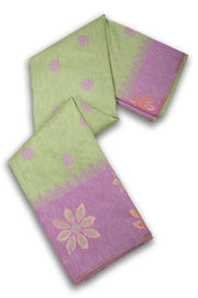 Pastel Pistachio Fancy Kanjivaram Vegan Silk Saree 10075594