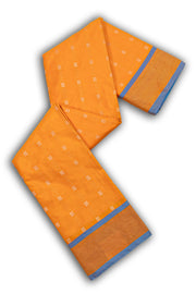 Yellow Kanjivaram Vegan Viscose Silk Saree With Stripes Design 10075609