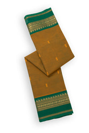 Golden Mustard Yellow Handloom Chettinad Cotton Saree 10075833