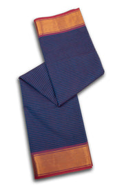 Blue Handloom Chettinad Cotton Saree 10075872