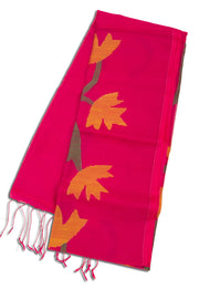 Pink Handloom Jamdani Cotton Saree 10076431