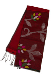 Brown Handloom Jamdani Cotton Saree 10076432