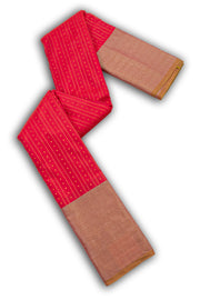 Pink Art Silk Kanjivaram Saree With Stripes Design 10076342