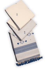 White Handloom Bhujodi Cotton Saree 10076926