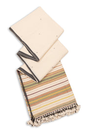 Off White Handloom Bhujodi Cotton Saree Without Blouse 10076930